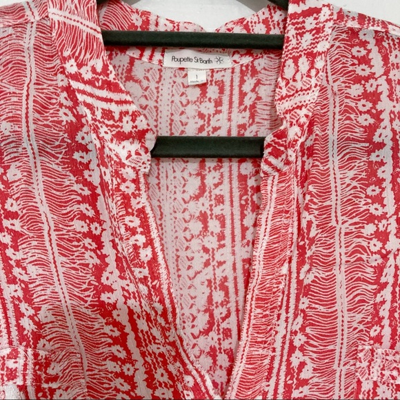 Poupette St. Barth Heni Tassel Mini Dress Pink Floral Size 1/US XS - Picture 11 of 13